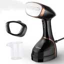 KEENSTAR Steamer for Clothes, Portable Handheld Garment Steamer, 1500W 2 in 1 Fabric Wrinkles Remover, 30-Second Fast Heat-up, 250ml Detachable Water Tank, Steam Iron for Home and Dorm (120V Only) (Black)