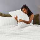 Wonderful Corduroy Stitch Ivory Quilt Set King, Striped Channel Stitch Flannel Lightweight Comforter, Pet-Friendly Classic Style Velvet Bedspread Coverlet Bedding Set for All Season, 106"x94"