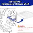 5304508761 Refrigerator Crisper Drawer Cover Compatible with Frigidaire FPBC2277RFB FGHB2866PFJA FGHD2368TF8 LGHD2369TF8, 5304508761 Refrigerator Cover Replace AP6230509 5304519463 PS12071178