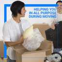 Bubble Cushioning Wrap Rolls, 3/16" x 12" x 72' ft Total [2 Rolls of 36 Feet] Perforated Every 12", 20 Fragile Stickers for Packaging, Shipping, Mailing (Clear)