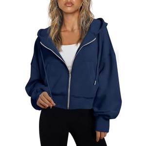 Trendy Queen Hoodies for Women Full Zip Up Cropped Sweatshirts Jackets Casual Comfy Gym Tops Fall Outfits Winter Clothes 2025 XL Trendy Queen Hoodies for Women Full Zip Up Cropped Sweatshirts Jackets Casual Comfy Gym Tops Fall Outfits Winter Clothes 2025 XL
