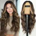 AISI HAIR Beginner Friendly Wigs Mixed Blonde Wig for Women, Long Wavy Lace Hairline Blond Wig,Synthetic Blonde Wigs for Daily Party