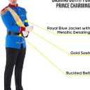 Morph Prince Charming Costume For Men - Royal Prince Outfit - Adult Halloween Costume Perfect For Parties And Events M (Jacket, Gold Sash)