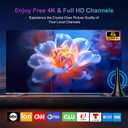 TV Antenna for Smart TV, Indoor Antenna for Local Channels, Long Range Reception, Supports 4K 1080p HD, Amplified Signal Booster, 9.84FT Coax Cable, Easy Installation