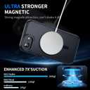 Strong Magnetic for iPhone 16E Case [7X Military-Grade Protection for iPhone 16E Phone case] Compatible with fit MagSafe Shockproof Translucent Slim Thin Case for iPhone 16E-6.1", (2025) Black