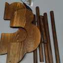 Chicken Perch Chick Jungle Gym Roosting Bar, Durable Chick Standing Training Perch with Carbonized Solid Wood for Chicken Coops