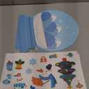 Tinlade 24 Sets Winter Sticker Craft Kits with Crystal Ball Scene Make Your Own Winter Scene with Cute Polar Bear Penguin Snowman Stickers for Classroom DIY Christmas Holiday Party Activities Supplies