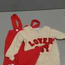 Newborn Baby Boy Valentine's Day Outfit Lover Boy Romper Bodysuit Jumpsuit Suspender Pants Set Hat Infant Clothes (6-12 Months, Light Beige)