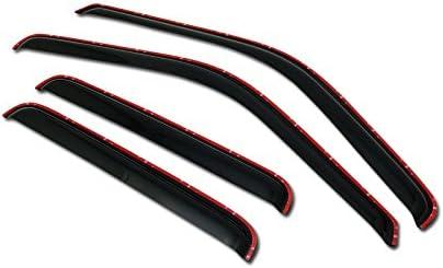 R&L Racing in-Channel Smoke Window Visor Compatible with 1999-2016 Ford F250 F350 Superduty Crew Cab