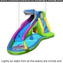 ACTION AIR Inflatable Waterslide-NO Blower Shark Bounce House for Kids, Wet and Dry Water Slide, 580W/0.8hp Air Blower Needed to Operate, Water Gun & Splash Pool Without Blower, 15'L11'W8'H