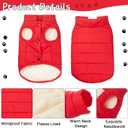 Syhood 2 Pieces Dog Jacket 2 Layers Fleece Lined Dog Jacket Warm Soft Windproof Small Pet Coat for Winter Cold Weather(L,Navy,Red)