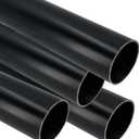 Desunia 72" Heavy Duty Round Closet Rod | 32mm Diameter | Black Clothes Pole | 4 Pack