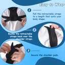 King Mills Plus Size Back Brace, Back Brace Posture Corrector for Women, and Men, Ideally Use as Plus Size XXXL to 6XL Back Straps for Posture, Hydrolabs Posture Fix, or Rounded Shoulder Corrector