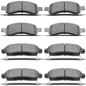 front rear Ceramic Brakes Pads Set Compatible with 2008-2017 Buick Enclave, 2009-2017 Chevy Traverse, 2007-2016 GMC Acadia, 2007-2010 Saturn Outlook