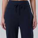 2 x Liberty Pro Womens High-Waisted Ankle-Length Lounge Pants, 26 Inseam Wide Leg Drawstring Casual Bottoms with Pockets (L)