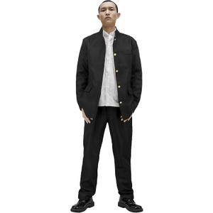 Cosplay Costume Japanese School Uniform for Male Clothes Sets of Adults Jacket and Pants Black, M