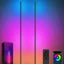 Miortior Corner Floor Lamp LED, 2-Pack Corner Lamp with App/Remote/Button Control, Smart RGB Floor Lamp with Music Sync, 16 Million DIY Colors & 68+ Scene for Living Room, Bedroom, Gaming Room