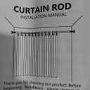 Room Darking Curtain Rod, 28-148 Inch Adjustable Window Curtain Rods Wrap Around 1inch Diameter Single Splicing Curtain Rod, Matte Black