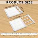 Gerrii 2 Pcs Closet Tension Shelf Rod Expandable Shelf Locker Organizer Adjustable Storage Rack Scalable Layered Divider Separator for Cabinet Wardrobe Kitchen Bathroom (23.62''-39.37'')