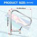 Stainless Steel Pool Handrail - 304 Stainless Steel Pool Rail | Expansion Screws Included | 330lbs Load Capacity | 31.5x31.5inch | 800x800MM | for In-ground Pools | No pre embedding Required