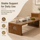 Japanese Foldable Coffee Table, Folding Floor Table, Low Table for Sitting on the Floor, for Sitting on The Floor for Living Room Meditation Tea Room Tatami Dining (31X20X12)