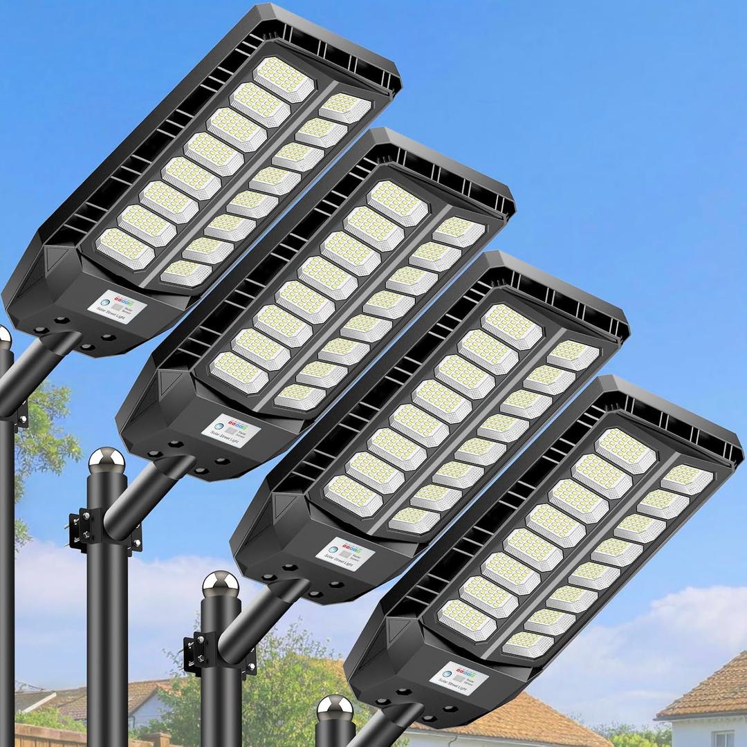 Deepn Ultra Bright Solar Lights Outdoor 8000W with Motion Sensor, TW003, 8000W*4PACK