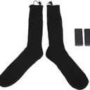 Foot Warming Socks, Electric Heating Socks for Men or Womens Soft Black Foot Warming Socks Fit for Outdoor Ski Camping Running