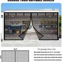 Garage Door Screen for 1 Car Garage-10x7FT Magnetic Garage Door Screen with 4 Roll Up Starps for Patio, Outdoor Black