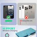 OCASE Compatible with iPhone 17e Case/iPhone 16e Wallet Case, PU Leather Flip Folio with Card Holders RFID Blocking Kickstand [Shockproof TPU Inner Shell] Phone Cover 6.1 Inch 2025, Ice Blue