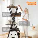 Modern Wood Cat Tree Tower for Indoor Cats Large Adult - 67 Inch Tall Multi-Level Heavy Duty Cat Condo Trees Furniture with Caves Perch Bed Scratching Board -XL Big Wooden Kitty House