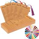 50 pcs Colorful Book Review Bookmarks with 50 Bookmark Tassels Book Tracker Reading Log Page for Readers Bookish Bookworm Gift, Reading Page Tracker for Students Teachers Women (Brown)