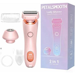 Shave Pro.Electric Shaver for Women, Rechargeable, Waterproof Trimmer for Face, Body, Bikini Area, and Legs (Pink)