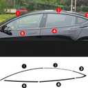 Window Trim Stainless Steel Chrome Delete for Model 3 2017-2025 ABS Black Window Trim Blackout Kit 10pcs Glossy Black (for Model 3 2017-2025)