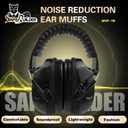 SAFEBUILDER Ear Muffs Noise Reduction SNR 33dB Adjustable Lightweight Safety Earmuffs Sound Proof Noise Cancelling ANSI (1-black)