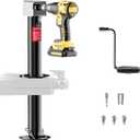 FZZD 5000 lbs A-Frame Trailer Jack, 20-24V Cordless Drill Compatible, 23" Lift, for Utility,RVs (Black)