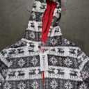 CF Matching Christmas Pajamas for Couples One-Piece Hooded Adult Onesies Holiday Family Sleepwear Jumpsuits Pjs for Women (Medium, Gray)