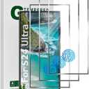 [3Pack] Screen Protector For Samsung Galaxy S24 Ultra 5G [Tempered Glass] [Japan Glass with 9H Hardness] Fingerprint unlock with installation frame HD clear Screen Protector