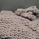 Admitrack Chunky Knit Blanket Throw, 100% Hand Knit Chenille Throw Blanket for Sofa & Home Decor, Soft and Cozy Knitted Throw Blankets (Pink，51"x63")