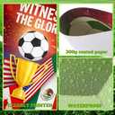 2 x Gueevin 9 Sheets International Soccer Posters Tournament Wall Art 8 x 12 Inches USA Canada Mexico Football Flag Sports Room Decoration, Soccer Party Supplies for Boys Bedroom, Bars, Classroom