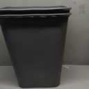 Amazon Basics Small Rectangular Commercial Office Wastebasket, Easy to Clean,11.4"L x 8"W x 12"H , 3 Gallon, Black, 2-Pack