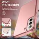 SURITCH for Samsung Galaxy S22 Case, [Built-in Anti-Scratch Screen Protector] 360 Full Body Protection Dual Layer Shockproof Rugged Bumper Phone Cover for Galaxy S22 6.1 Inch (Pink Gold)