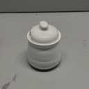 LEETOYI Honey Jar with Lid and Honey Dipper,Ceramic Honey pot,12oz (White)