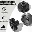 3Pcs 0.6M Hardened Steel Pinion Gear Set 3.175mm 26T 27T 28T Motor Pinion Gear with M4 Screw and Hex Key, Fit 3.175mm (1/8-Inch) Shaft, for Arrma HPI Kyosho Losi Axial Traxxas Tamiya 1/10 RC C