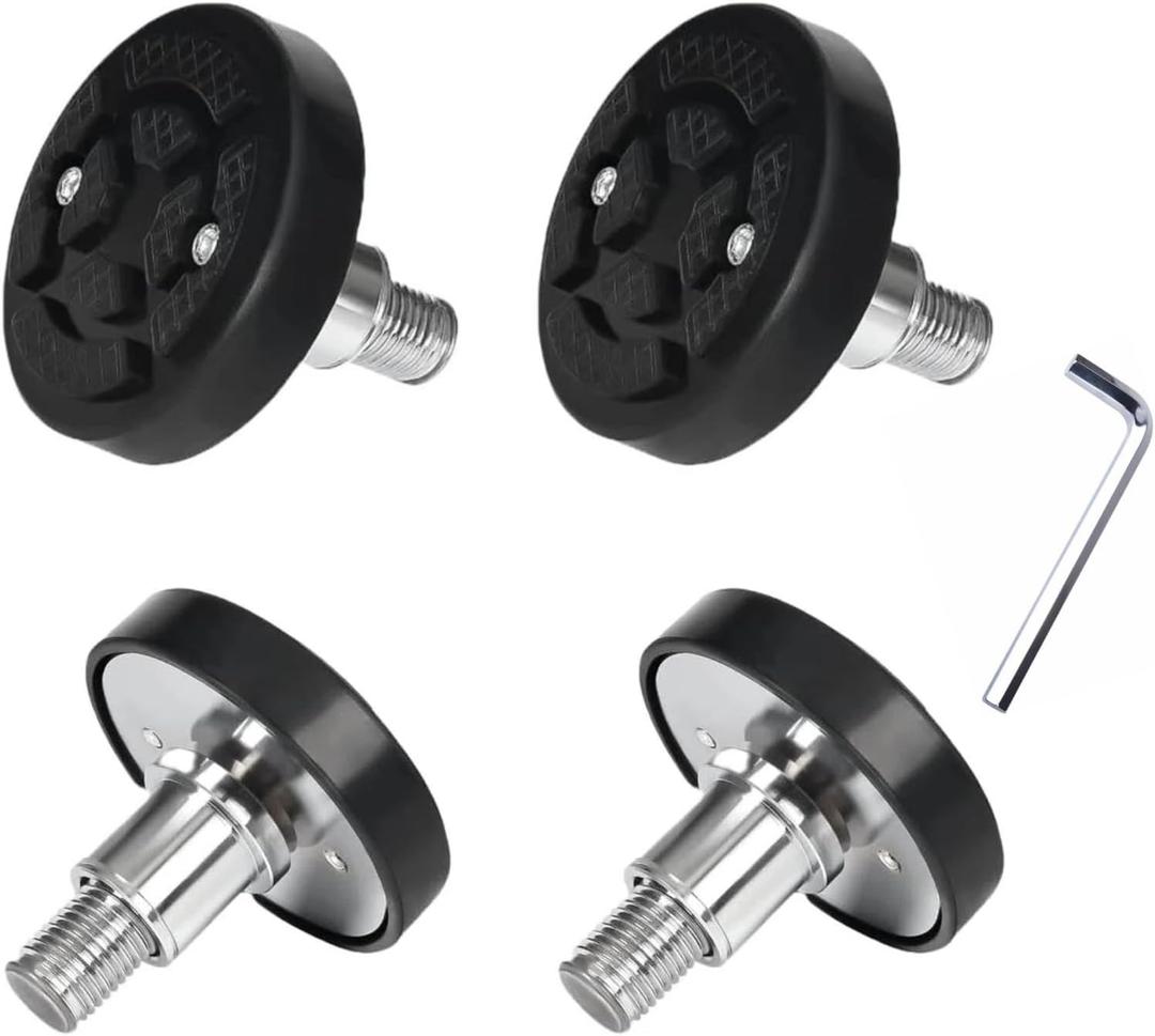 4 x 4pcs 38mm Screw Up Car Lift Feet Pads - Adjustable 4-9cm Height, Steel & Rubber Trays for Vehicle Lifting, Stable Support for Car Lift Bridge Jack