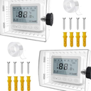 PILISPARK 2PC Thermostat Lock Box,Thermostat Cover with Lock,PC Wall Thermostat Lockbox,Fits Thermostats 4.8" H x 6" W or Smaller,Mainly for Home Thermostat (Set Of 2)4 Pieces