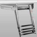 4-Step Stainless Steel Sliding Dive Ladder - Telescoping Ladder for Pontoon Boat, 900 lb Capacity (Silver)