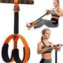 KUTIZE Multifunction Pedal Resistance Band with Handle, Upgraded Exercise Equipment with Soft Foot Pedal for Sit Up & Full-Body Home Gym Workouts, Core/ABS Training, Pilates, Yoga & Physical Therapy (1-Orange-60LBS)