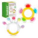 Pack of 2 Haakaa Silicone Teether Combo - Baby Freezer Teething Toy - Soft Cold Teether - Soothe Teething Pain & Itching Gums - Perfect Size