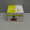 HIWARE 1000ml Glass Teapot with Removable Infuser, Stovetop Safe Tea Kettle, Blooming and Loose Leaf Tea Maker Set (33 Oz)