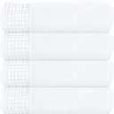 GLAMBURG Ultra Soft 4 Pack Oversized Bath Towel Set 27x54 inches, 100% Cotton Bath Towels, Highly Absorbant Compact Quickdry & Lightweight Towel, Ideal for Gym Travel Camp Pool - White